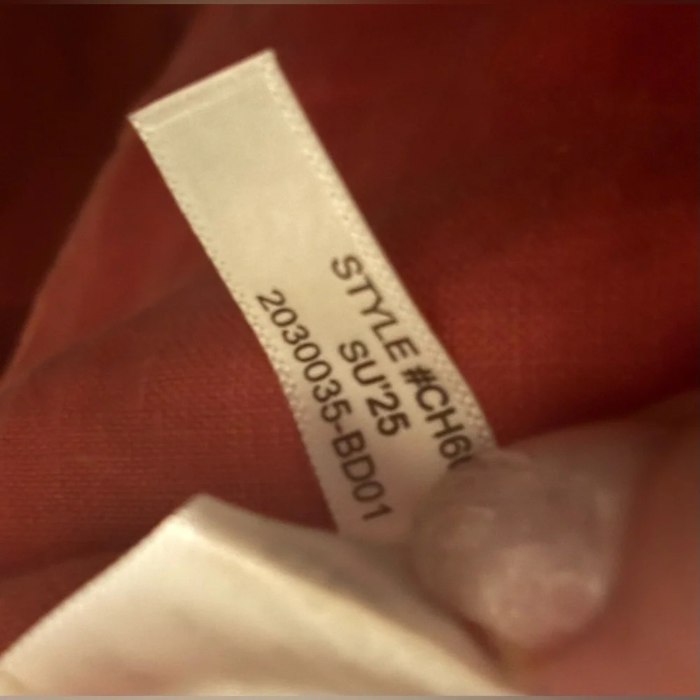 NWT J.Crew Washed linen shirt w/ point collar Medium Seasoned Red Preppy Casual